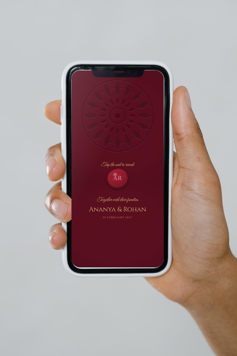 Mohar invitation shown on a phone