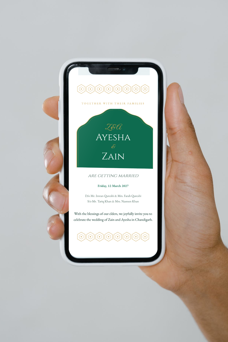 Noor invitation shown on a phone