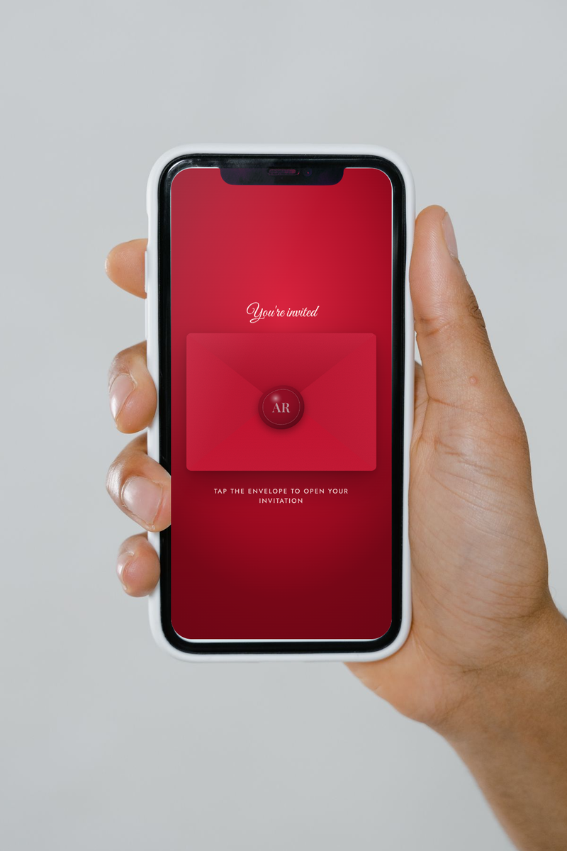 Sindoor invitation shown on a phone